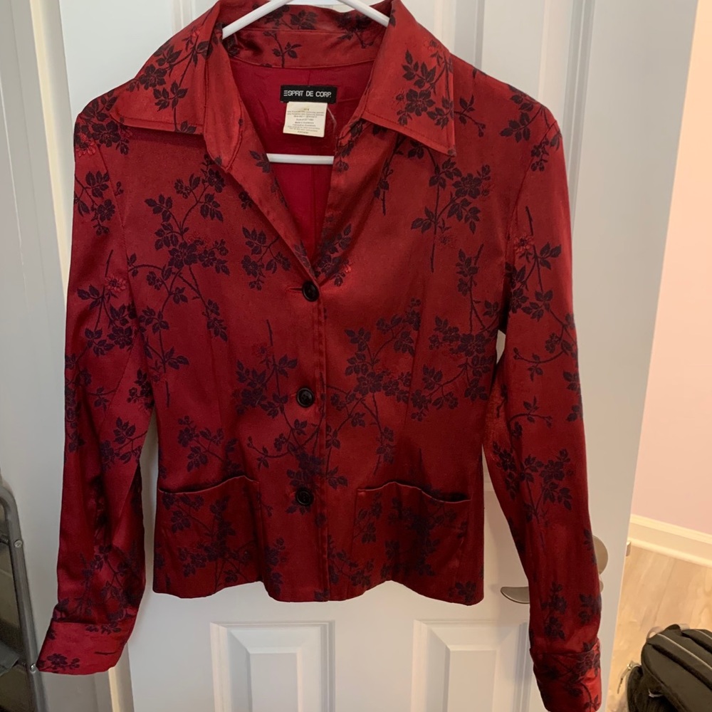Vintage Esprit Red Coat 1990s